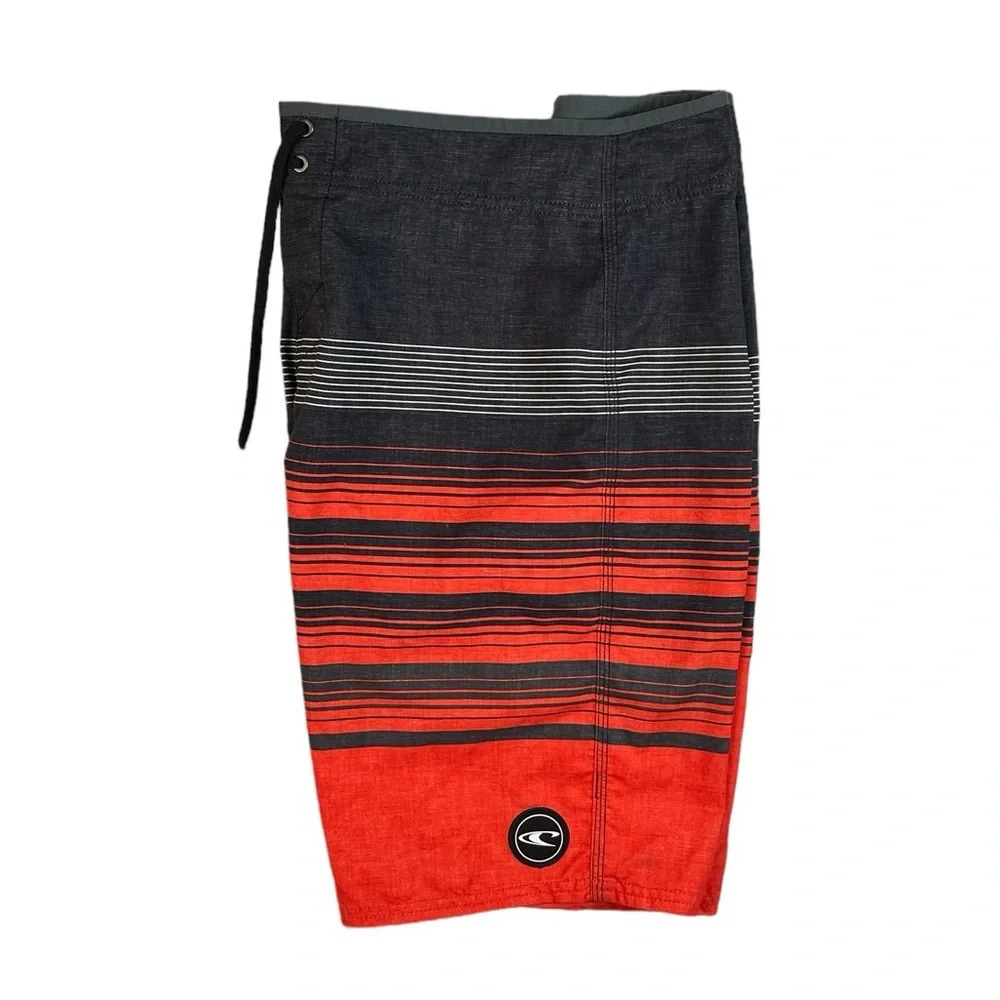 Sh784 Mens Oneill Surfing Brand Striped Beach Board Shorts 32